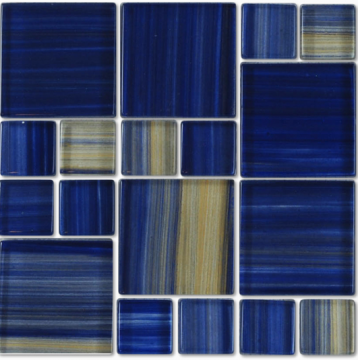 Aquabella Monet Water Lilies Pattern Glass Tile